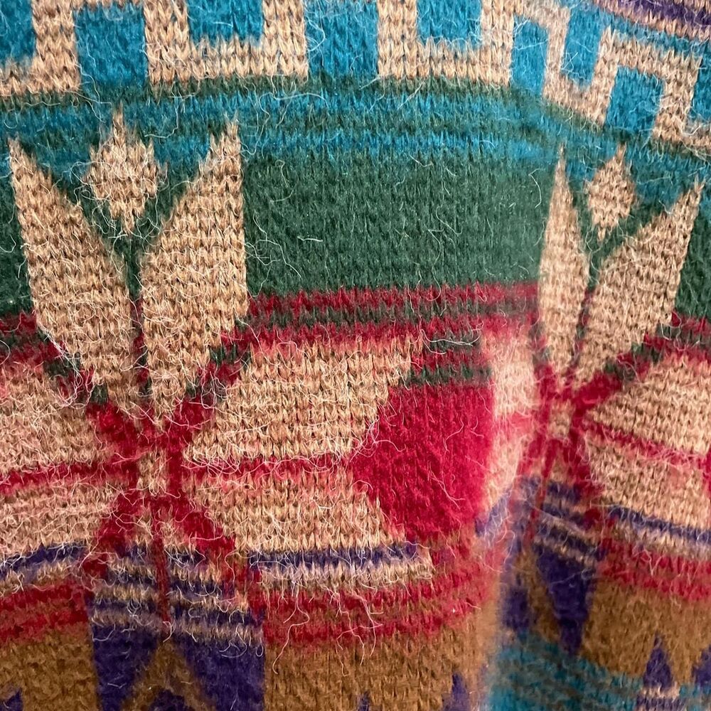 Multicolor Geometric Pattern Sweater - image 3